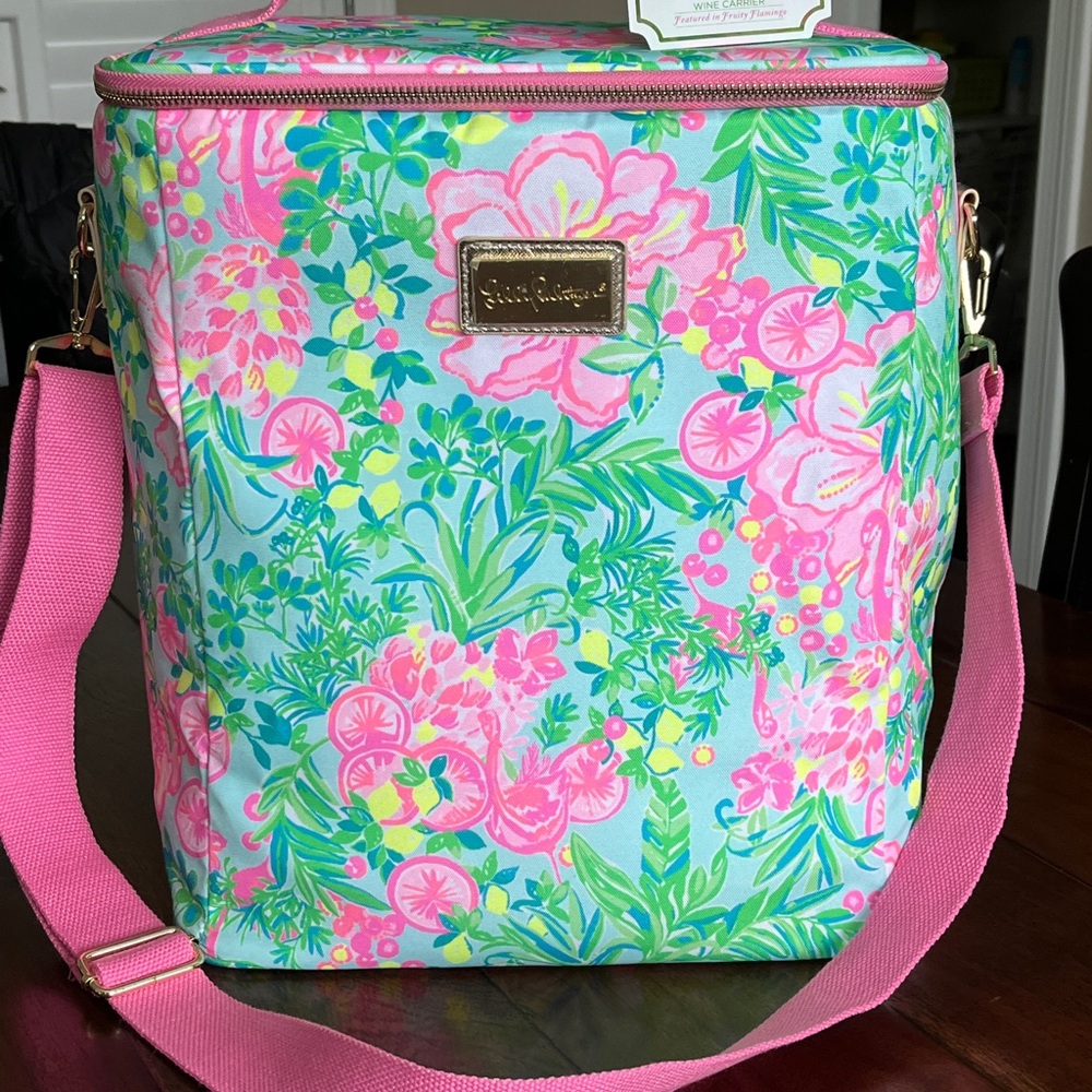 Lilly Pulitzer Floral Insulated Cooler Bag in Pink & Aqua